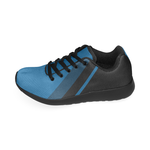 Classic Blue Layers on Black Men’s Running Shoes (Model 020)