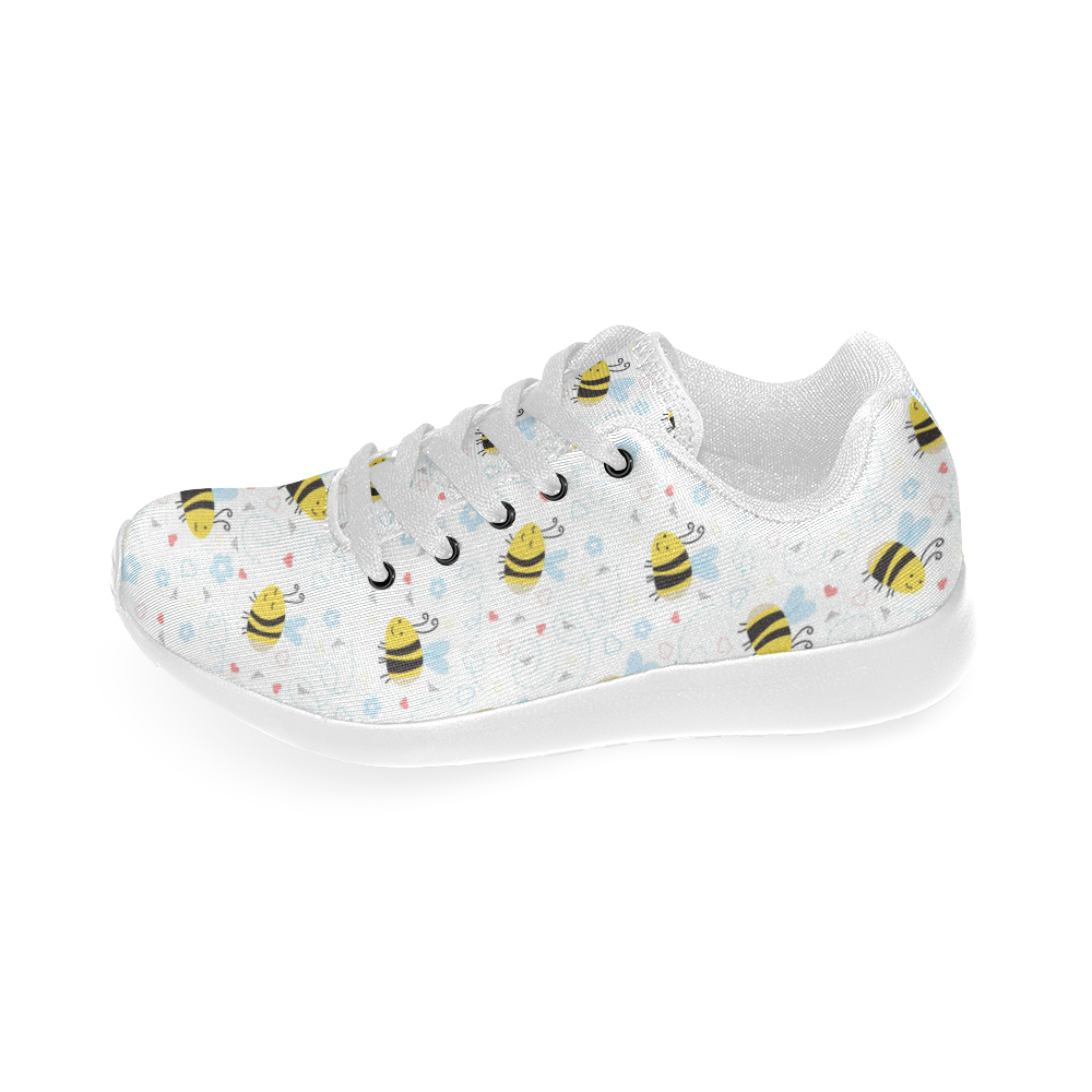 Cute Bee Pattern Kid's Running Shoes (Model 020)