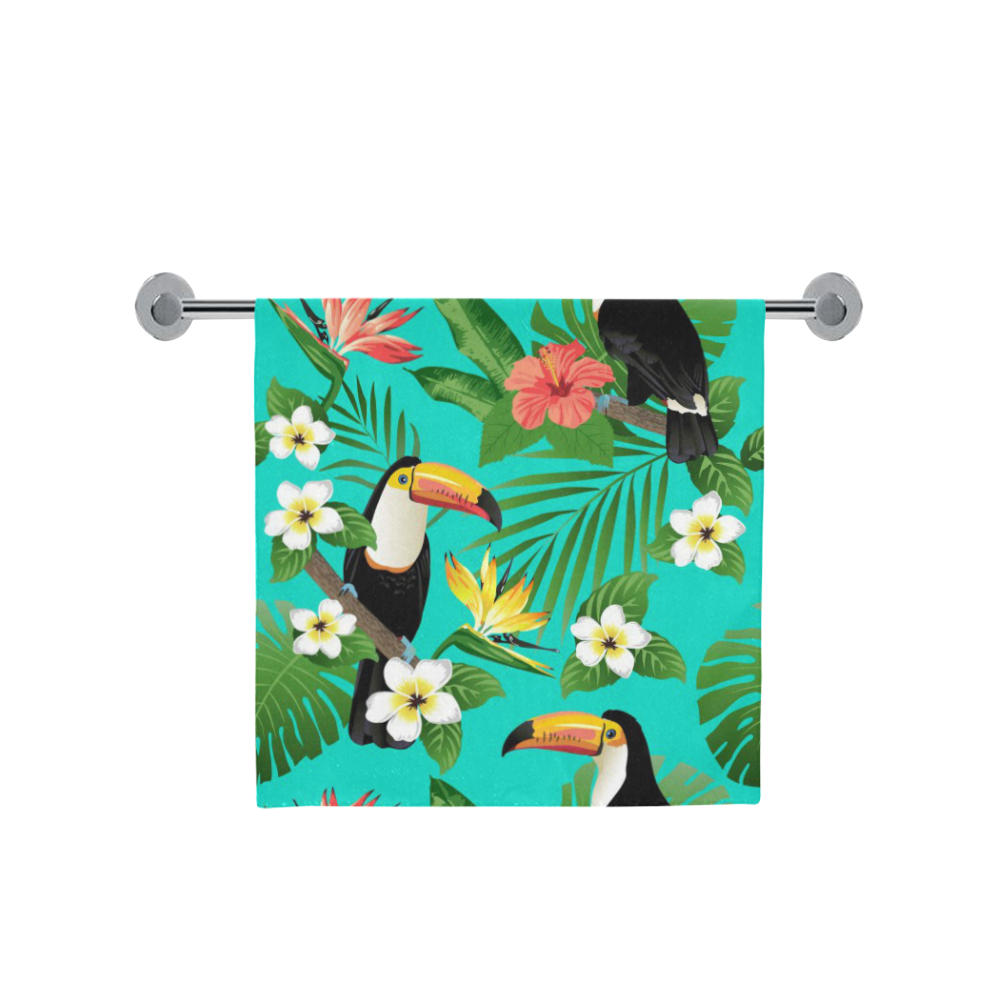 Tropical Summer Toucan Pattern Bath Towel 30"x56"