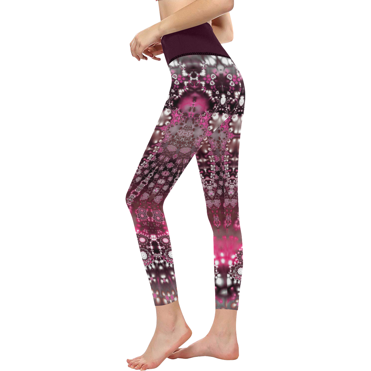 Fancy Pink Women's All Over Print High-Waisted Leggings (Model L36)