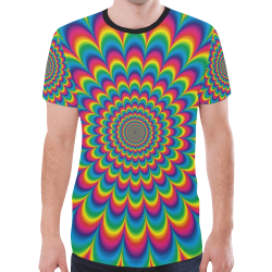 Crazy Psychedelic Flower Power Mandala New All Over Print T-shirt for Men/Large Size (Model T45)