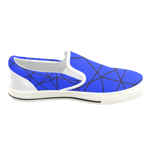 Abstract Men's Slip-on Canvas Shoes (Model 019)