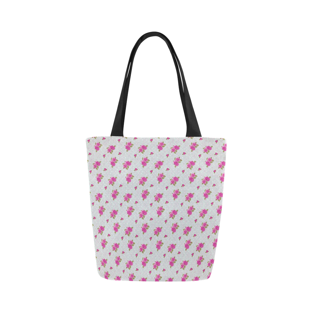 Roses and Pattern 1B by JamColors Canvas Tote Bag (Model 1657)
