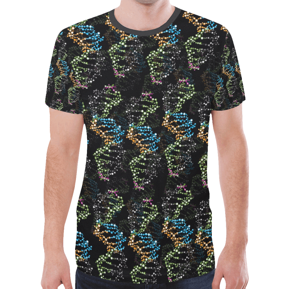 DNA pattern - Biology - Scientist New All Over Print T-shirt for Men (Model T45)