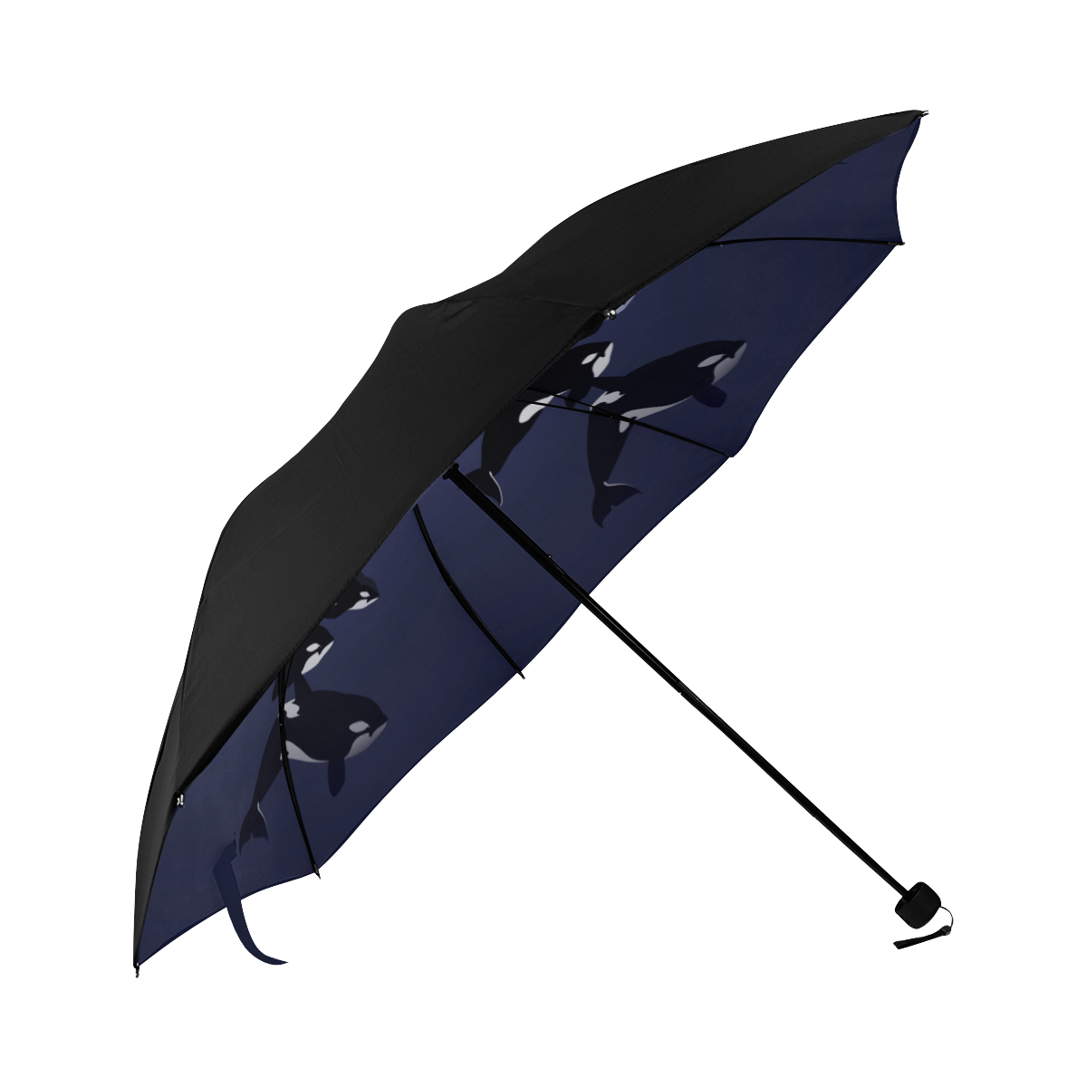 Orca Whales Umbrella Anti-UV Foldable Umbrella (Underside Printing) (U07)