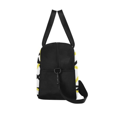 Black and yellow stripes Fitness Handbag (Model 1671)