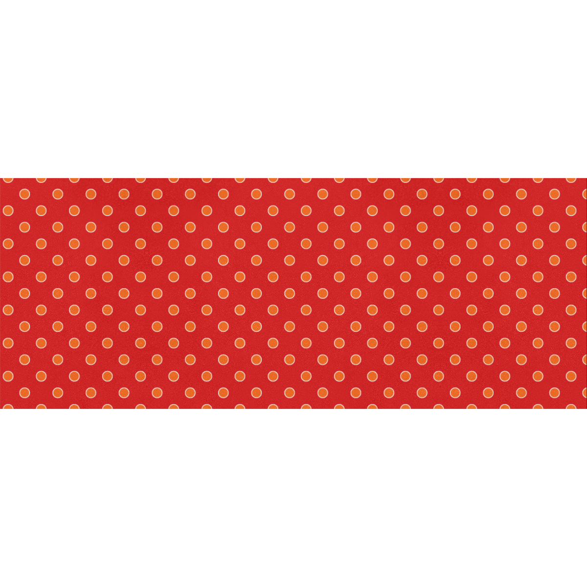 Orange Tangerine Polka Dots on Red Gift Wrapping Paper 58"x 23" (5 Rolls)