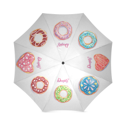 Donuts - White Foldable Umbrella (Model U01)