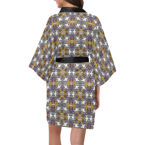 Golden Violet Kimono Robe