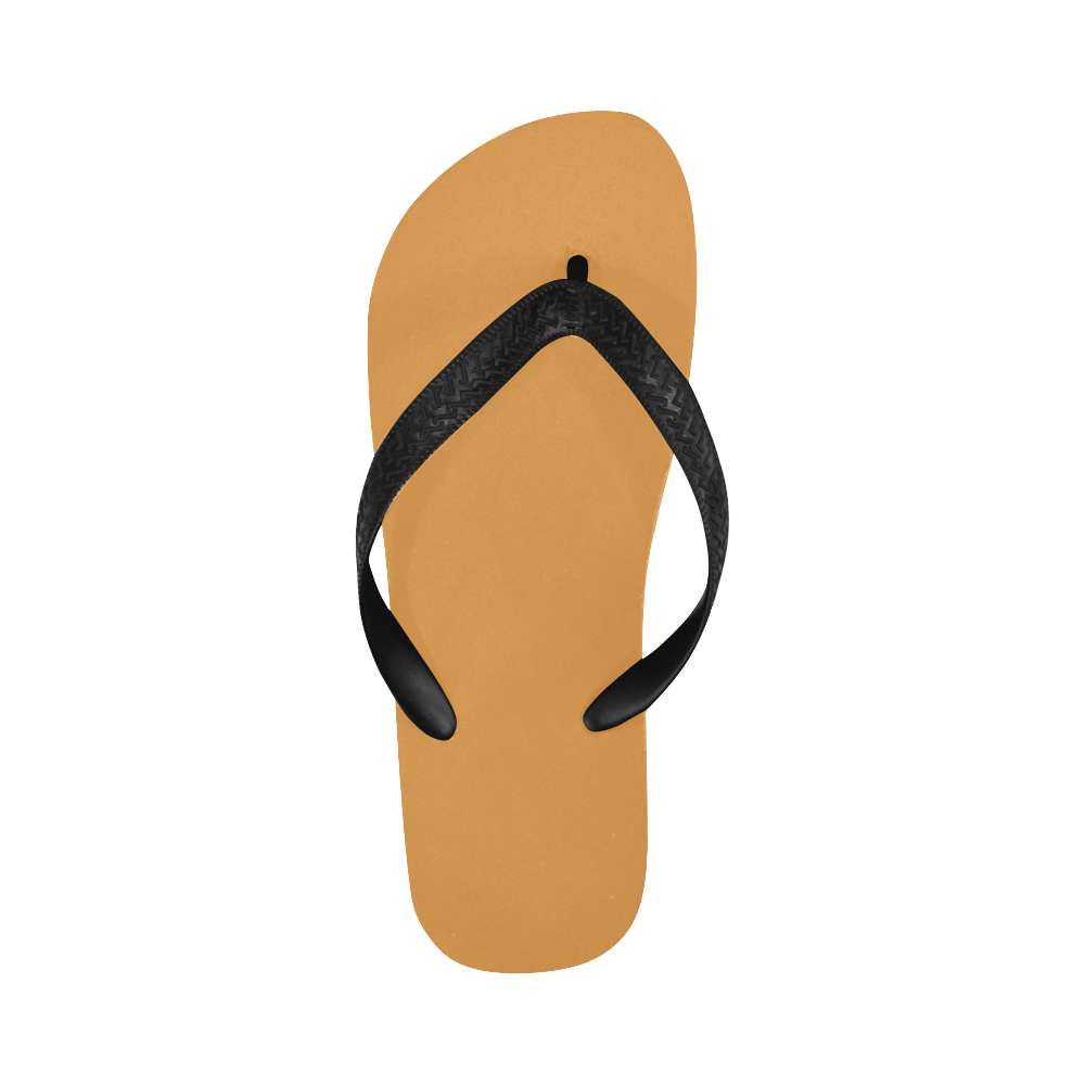 color butterscotch Flip Flops for Men/Women (Model 040)