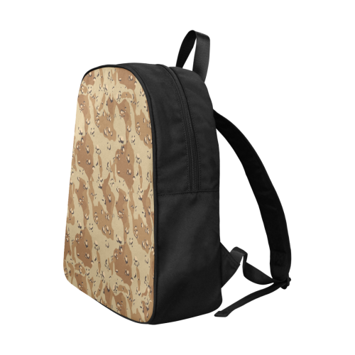 Vintage Desert Brown Camouflage Fabric School Backpack (Model 1682) (Large)
