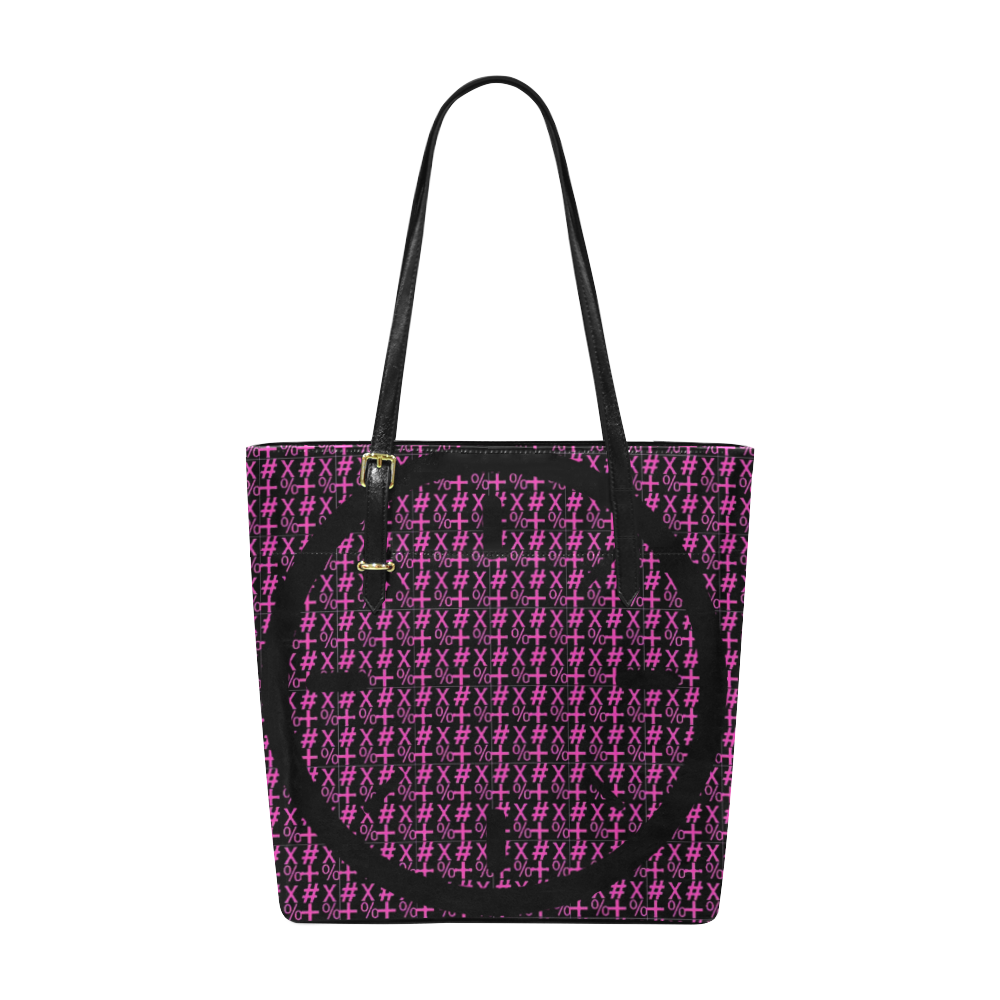 NUMBERS Collection Symbols Circle + x Euramerican Tote Bag/Small (Model 1655)
