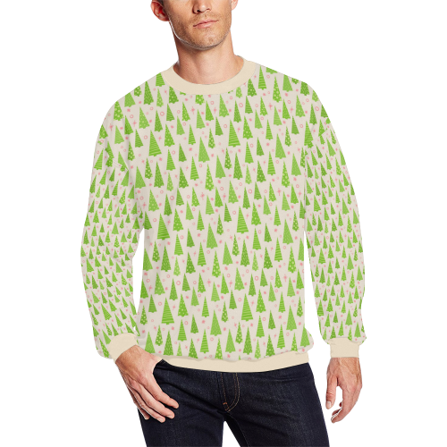 Christmas Trees Forest All Over Print Crewneck Sweatshirt for Men (Model H18)