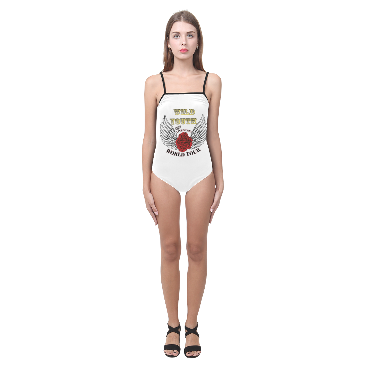 Wild Youth Concert - White Strap Swimsuit ( Model S05)