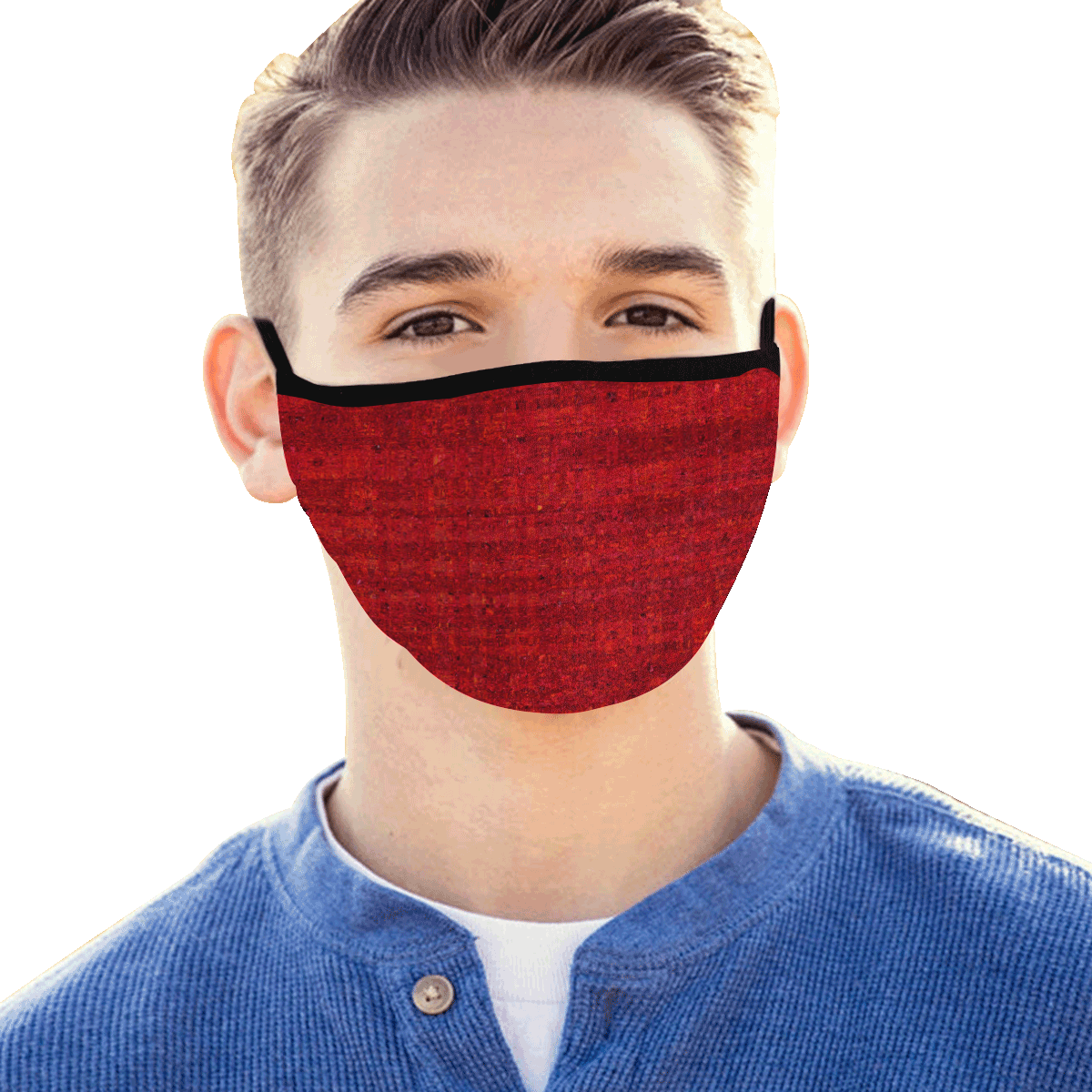 WEAR A MASK RED Mouth Mask