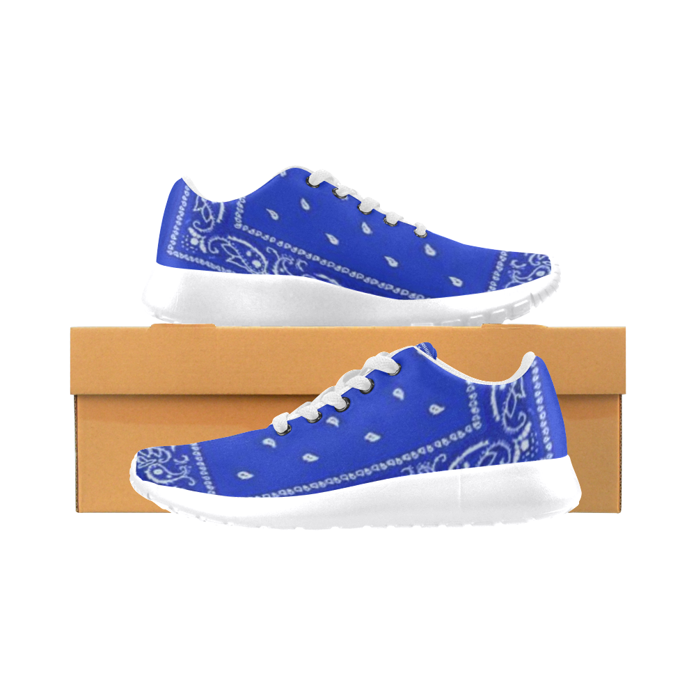 Blue Bandana Men-White Men’s Running Shoes (Model 020)