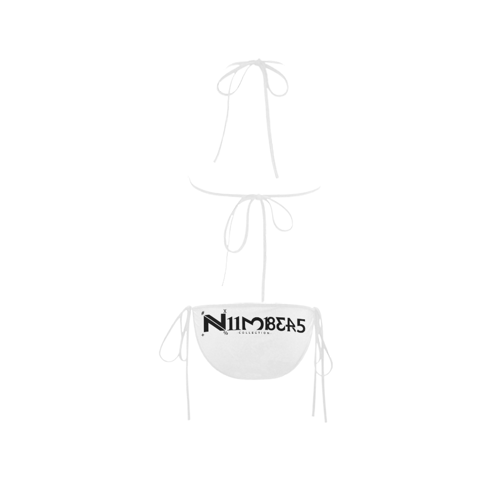 NUMBERS Collection LOGO White/Black Custom Bikini Swimsuit