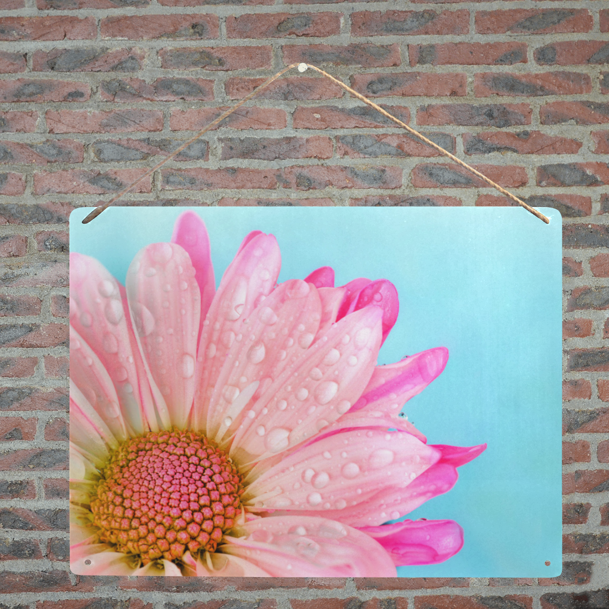 Flower Metal Sign 16"x12"