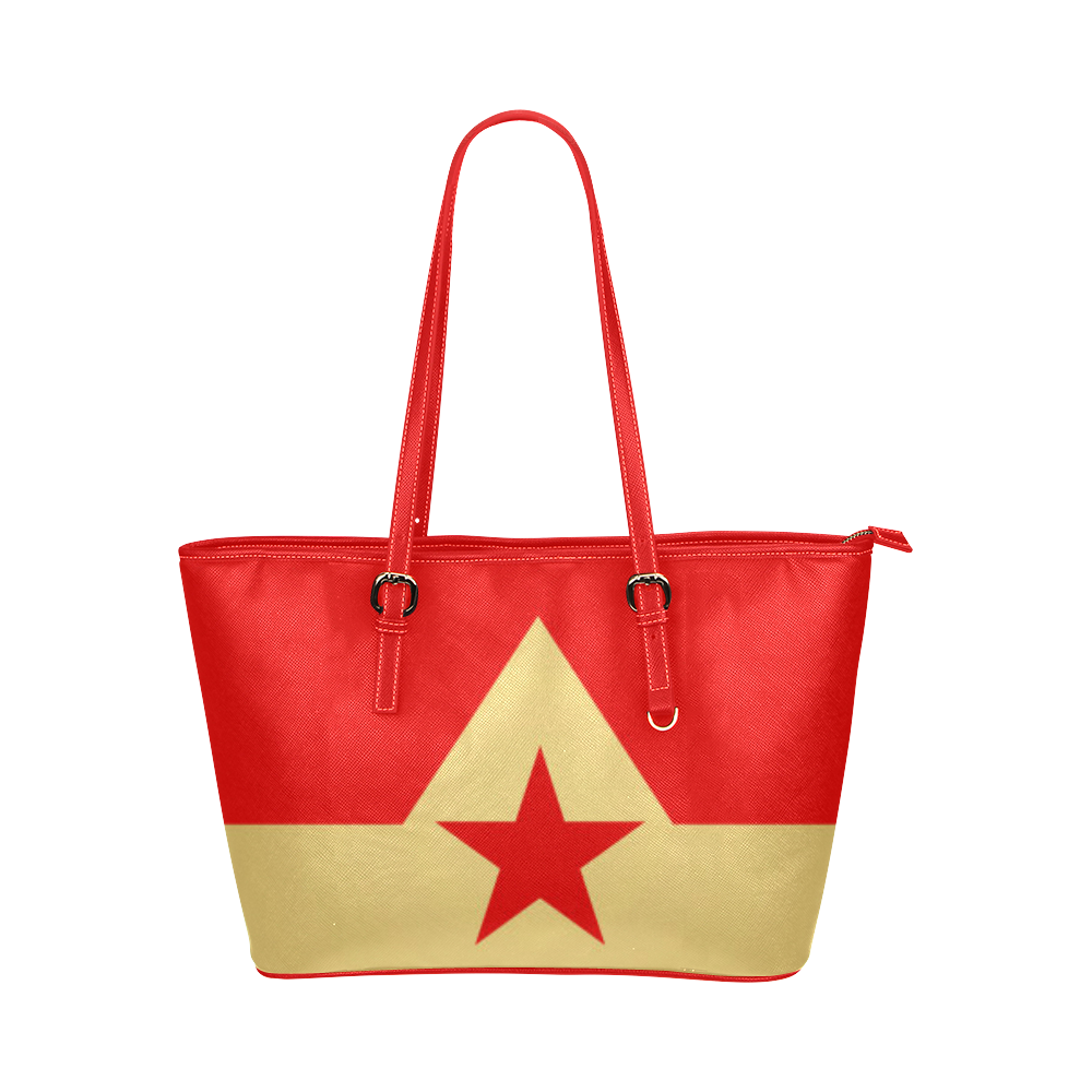 Fairlings Delight's Wonder Woman Collection- Crown 53086c2 Leather Tote Bag/Small (Model 1651)