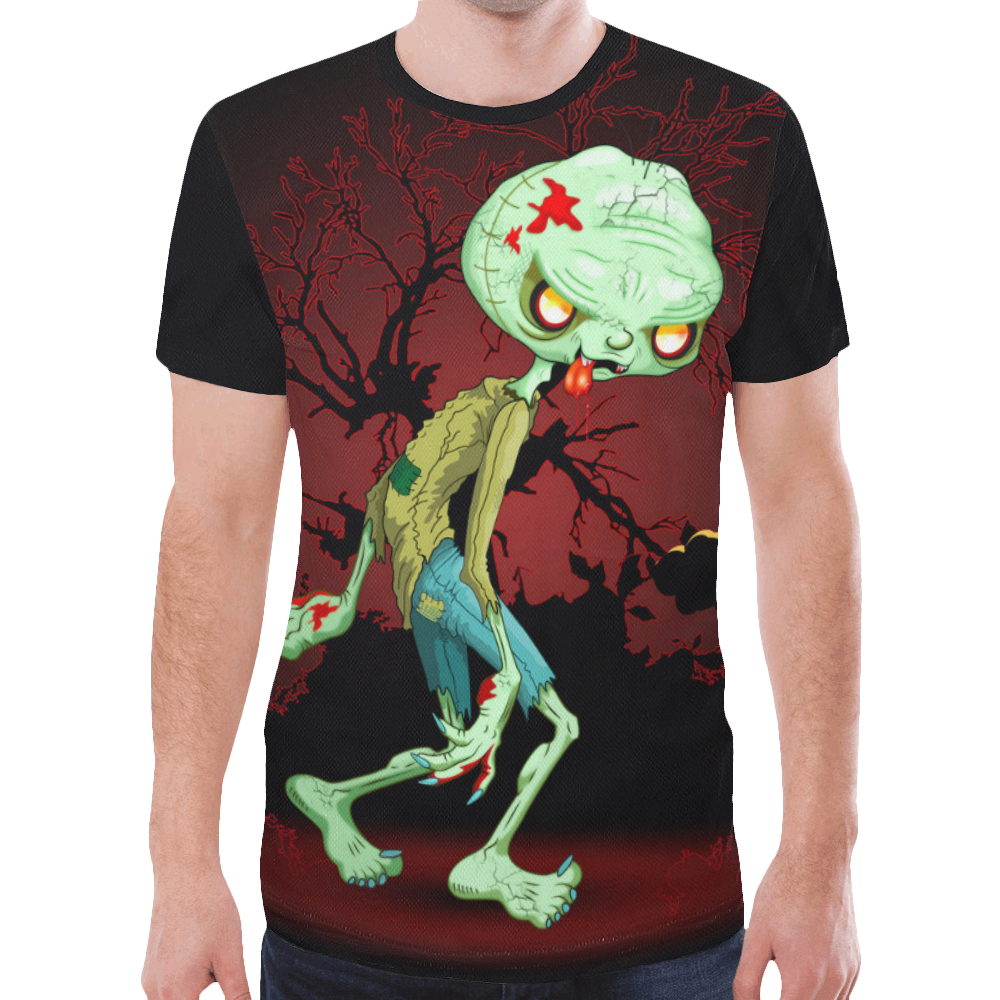 Zombie Creepy Monster Cartoon New All Over Print T-shirt for Men (Model T45)