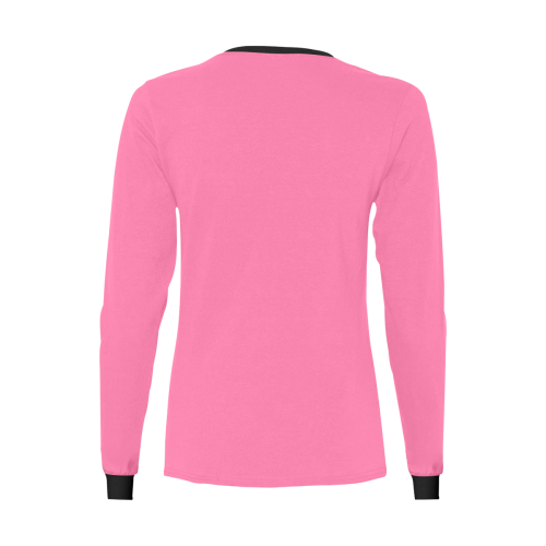 color French pink Women's All Over Print Long Sleeve T-shirt (Model T51)