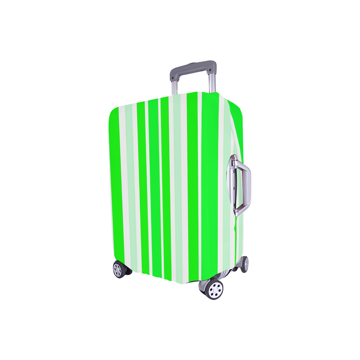 Neon Green Stripes Luggage Cover/Small 18"-21"
