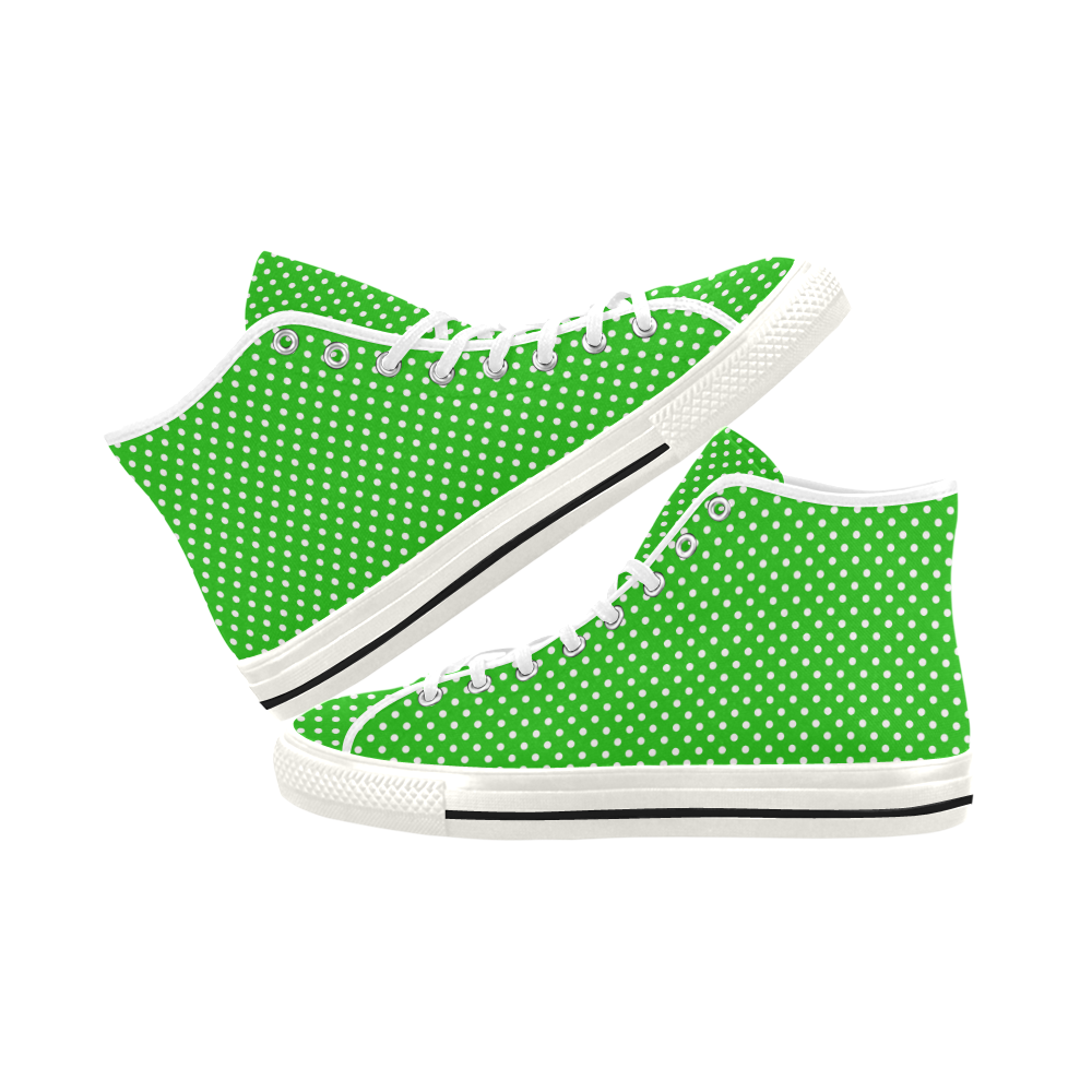 Green polka dots Vancouver H Women's Canvas Shoes (1013-1)
