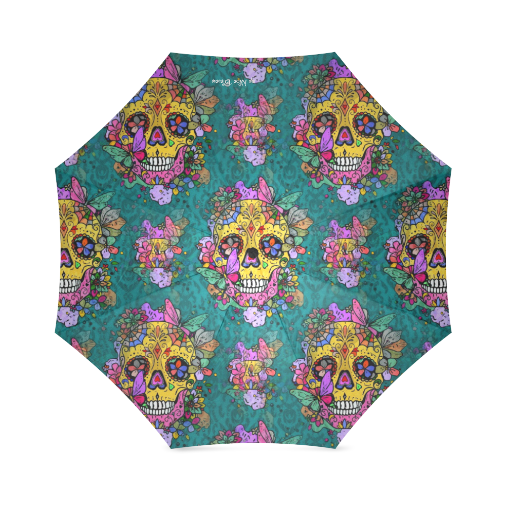 Dia los Muertos by Nico Bielow Foldable Umbrella (Model U01)