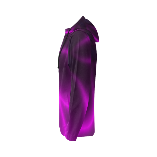 Purple Blossom All Over Print Full Zip Hoodie for Women (Model H14)