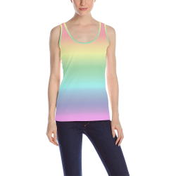 Pastel Rainbow All Over Print Tank Top for Women (Model T43)
