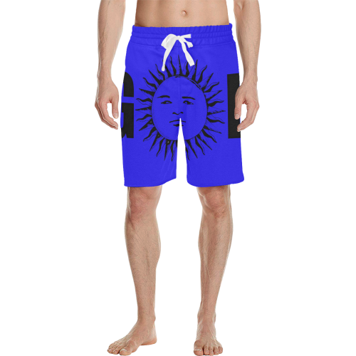 GOD Casual Shorts Royal Blue Men's All Over Print Casual Shorts (Model L23)