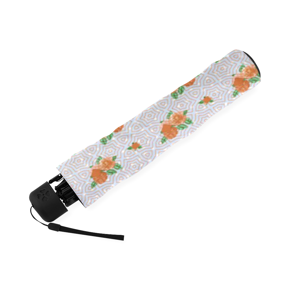Roses and Pattern 1A by JamColors Foldable Umbrella (Model U01)