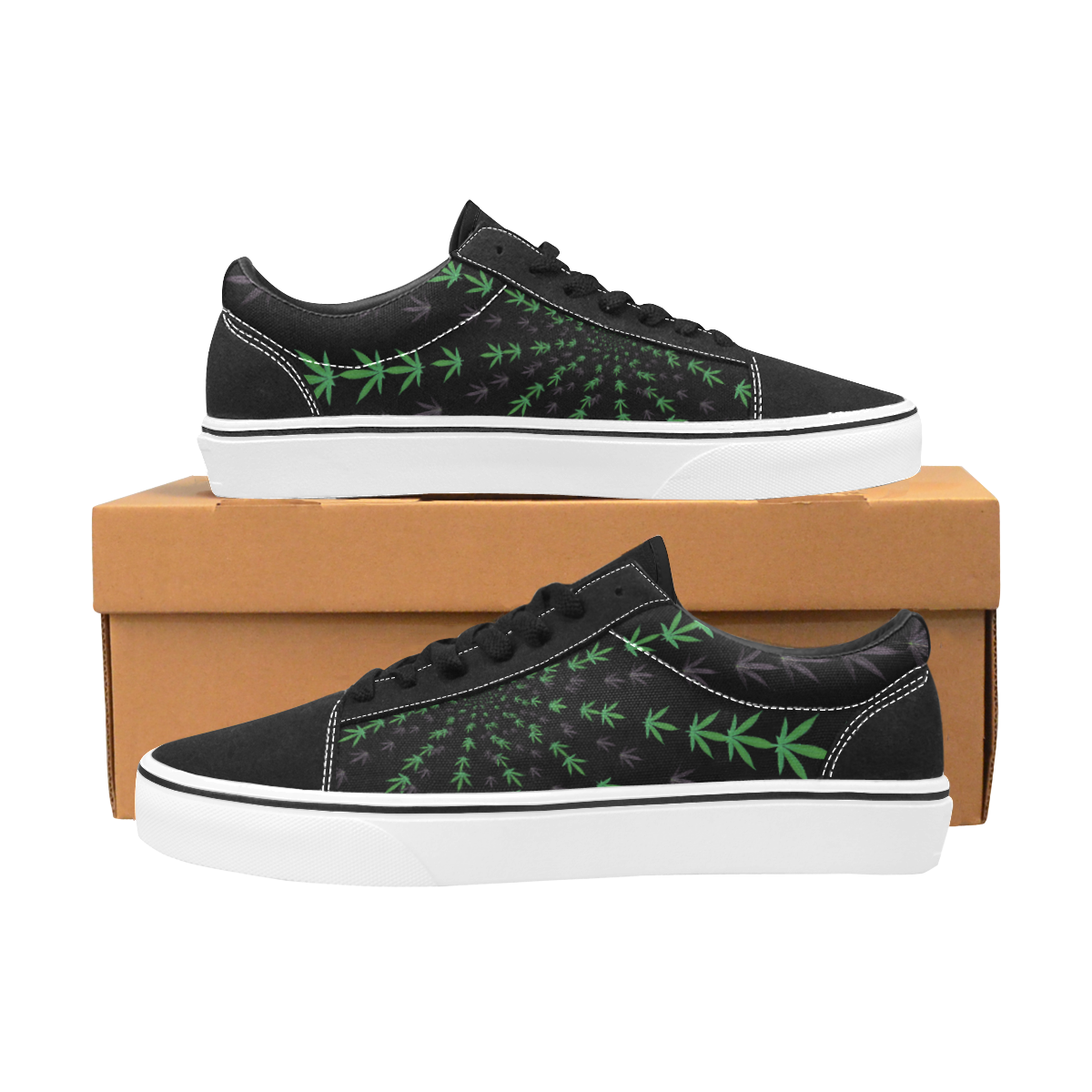 Leafzzz #13 Women's Low Top Skateboarding Shoes (Model E001-2)