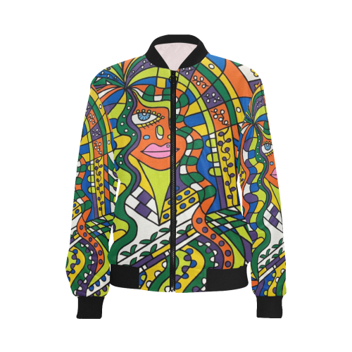 Enchantment All Over Print Bomber Jacket for Women (Model H36)