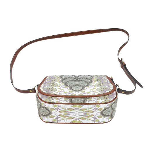 indian flowers 3 Saddle Bag/Small (Model 1649) Full Customization