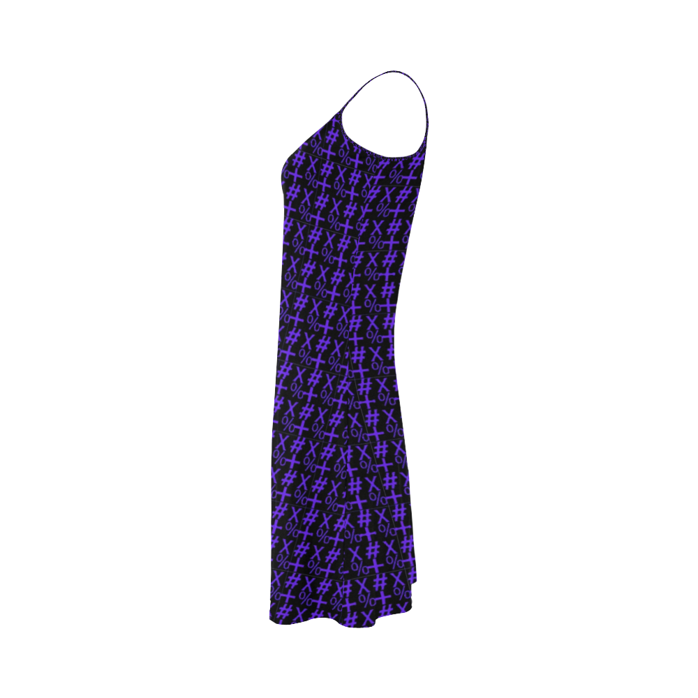 NUMBERS Collection Symbols Purple Alcestis Slip Dress (Model D05)