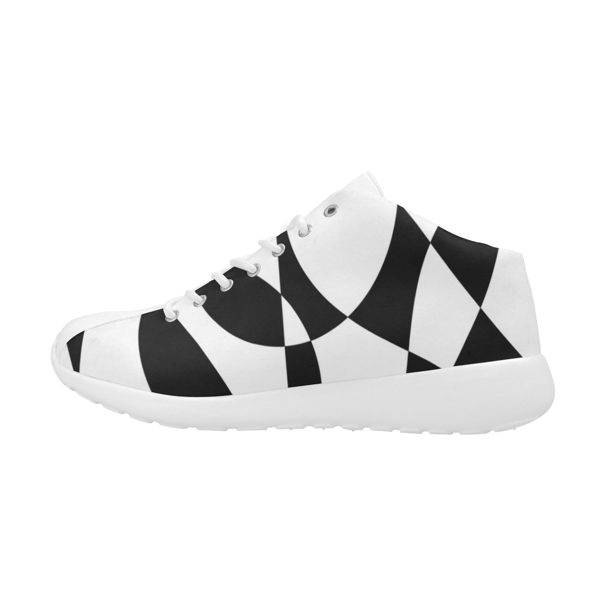 Black and White Retro Abstract by ArtformDesigns Men's Basketball Training Shoes (Model 47502)
