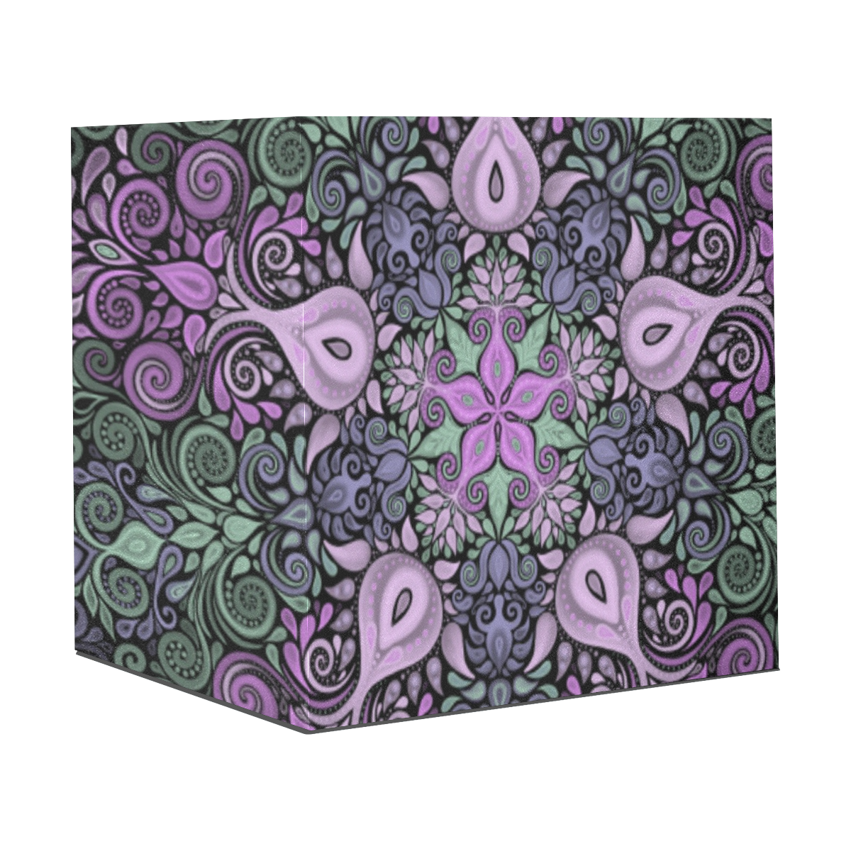 Baroque Garden Watercolor Pink Mandala Gift Wrapping Paper 58"x 23" (5 Rolls)