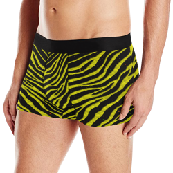 Ripped SpaceTime Stripes - Yellow Men's All Over Print Boxer Briefs (Model L10)
