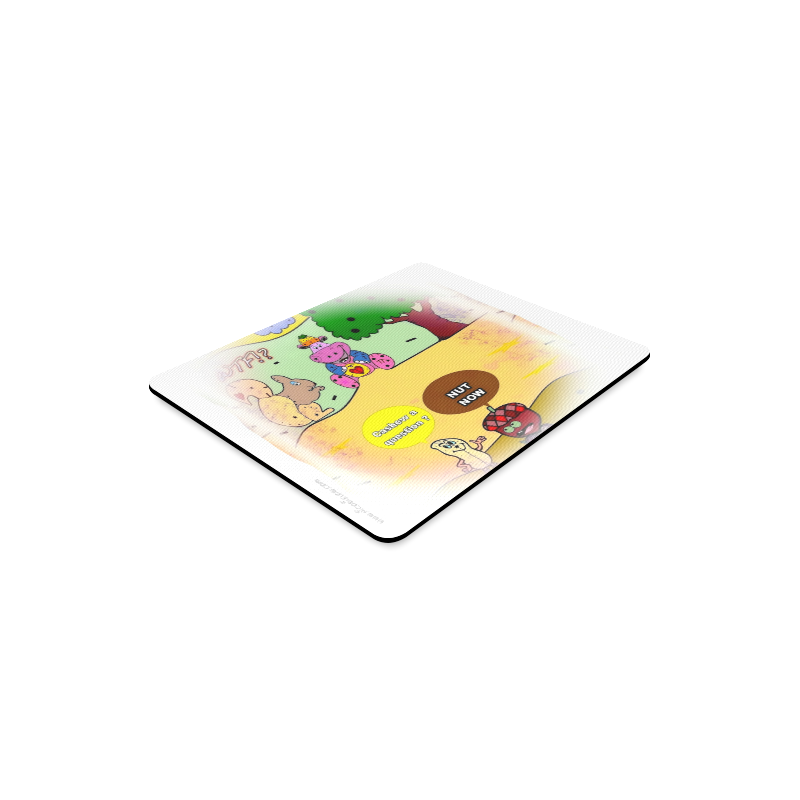 Nut Now Hippo by Nico Bielow Rectangle Mousepad