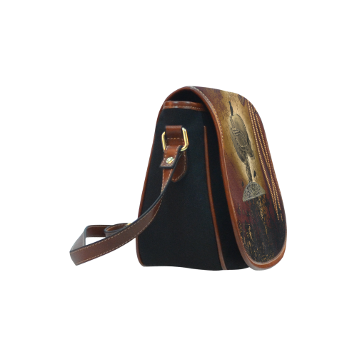Mechanical skull Saddle Bag/Small (Model 1649)(Flap Customization)