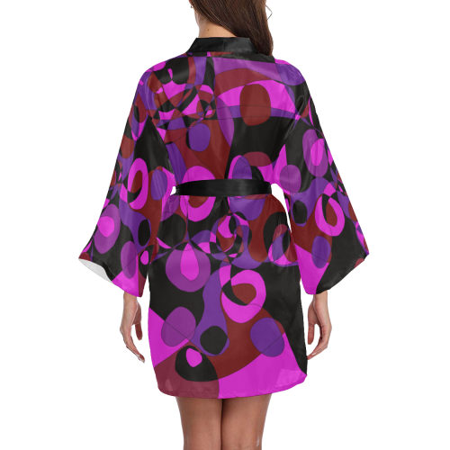 Abstract #18 Long Sleeve Kimono Robe