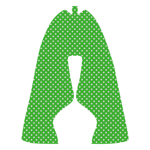 Green polka dots Kid's Running Shoes (Model 020)