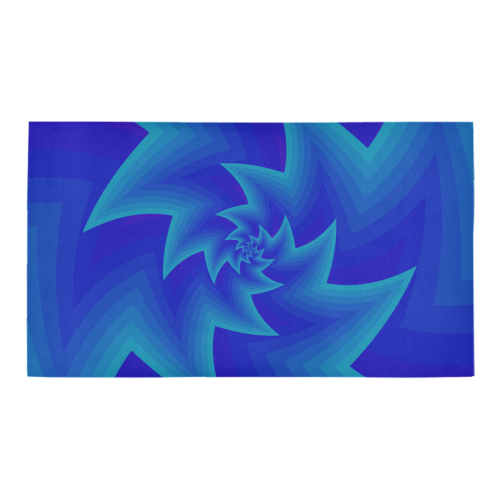 Royal blue star spiral Bath Rug 16''x 28''