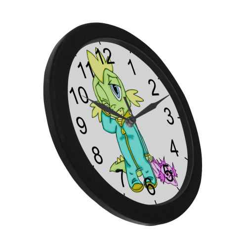 Sleepy Dinosaur Circular Plastic Wall clock