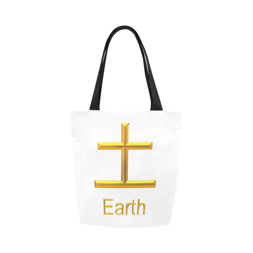 b-Golden Asian Symbol for Earth Canvas Tote Bag (Model 1657)