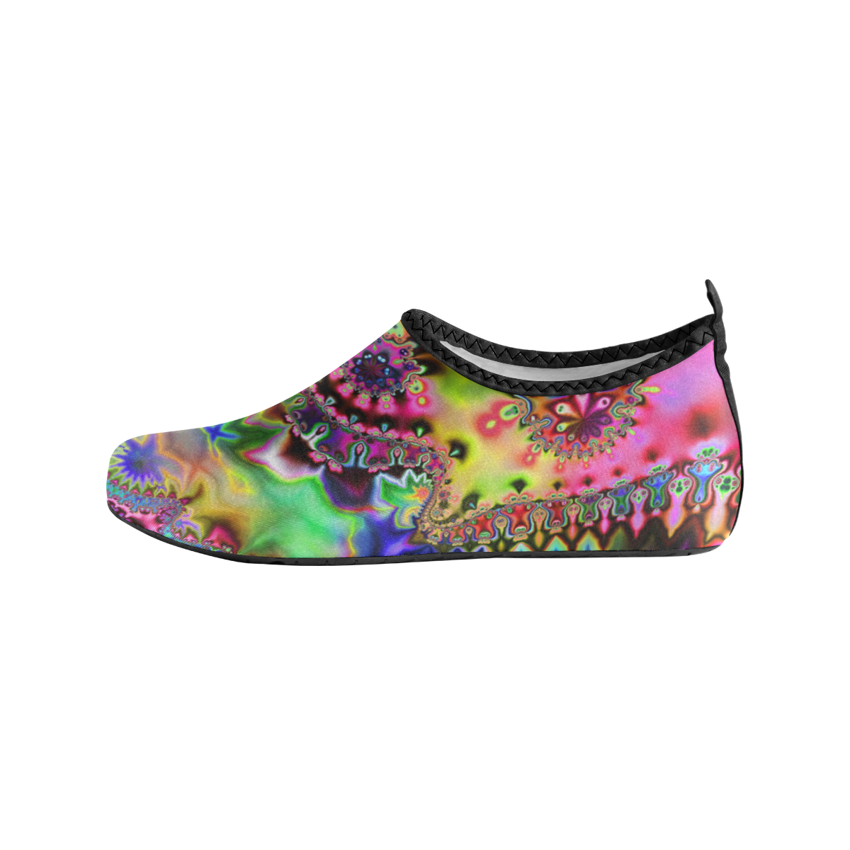 Simple Rainbow Plasma Women's Slip-On Water Shoes (Model 056)