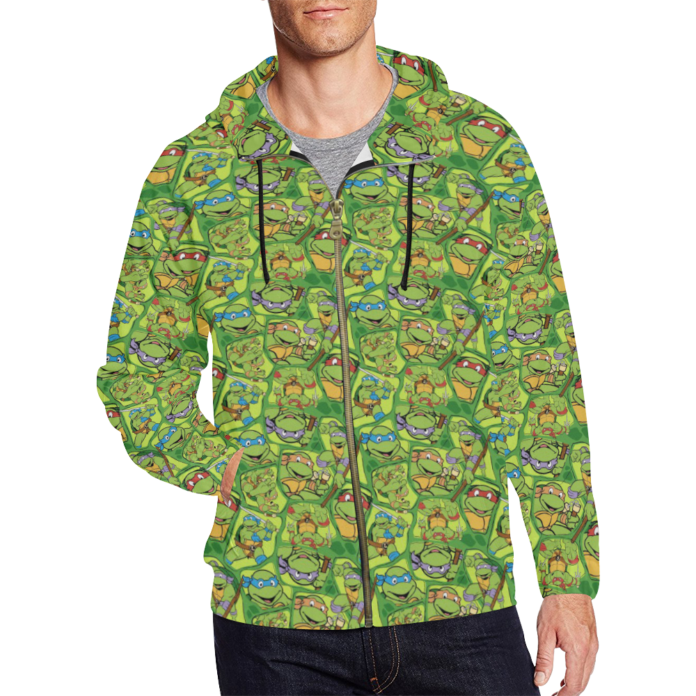 Ninja turtle clearance zip up hoodie