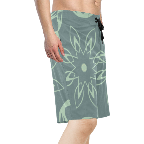 Soft Petals Men's All Over Print Board Shorts (Model L16)