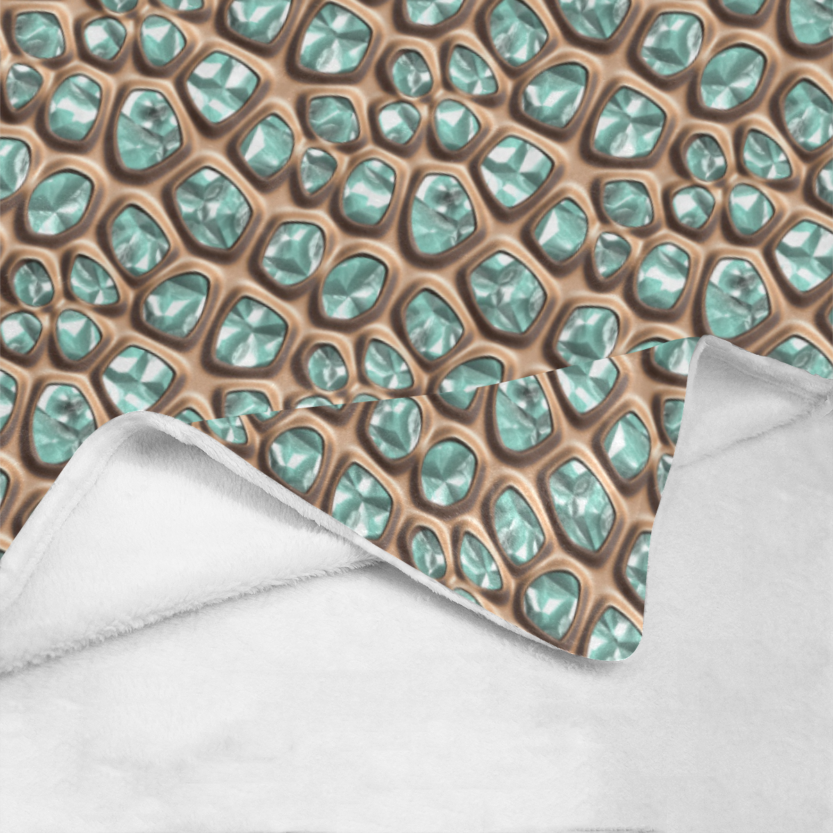 Green crystals Ultra-Soft Micro Fleece Blanket 54''x70''